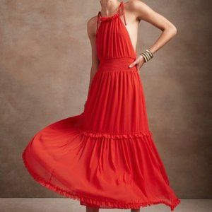 Red Maxi Dress Banana Republic NWT (M)